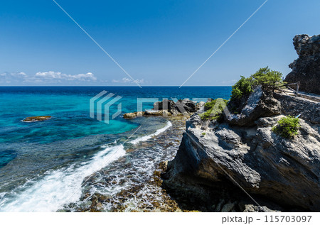 Scenic view of Caribbean Ocean at Punta Sur, Isla Mujeres 115703097