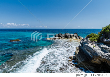 Scenic view of Caribbean Ocean at Punta Sur, Isla Mujeres 115703127