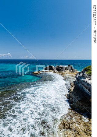 Scenic view of Caribbean Ocean at Punta Sur, Isla Mujeres 115703128