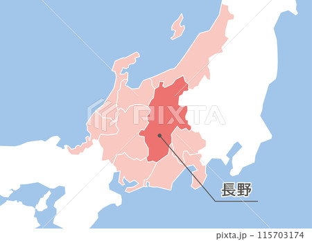 長野県　長野　地図 115703174