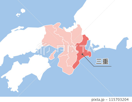 三重県　三重　地図 115703204