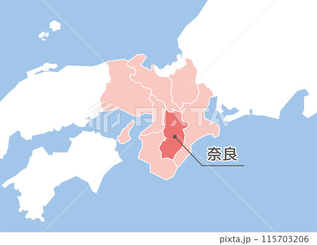 奈良県　奈良　地図 115703206