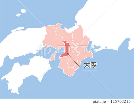 大阪府　大阪　地図 115703210