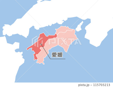 愛媛県　愛媛　地図 115703213