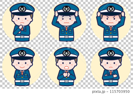 Male security guard pose set_05 115703950