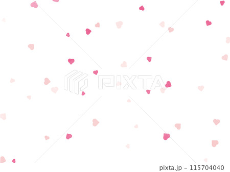 カラフルなハートの水彩風イラスト カラフルなハートの水彩風イラスト 115704040