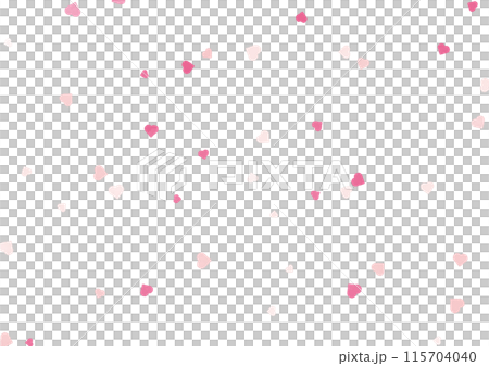 カラフルなハートの水彩風イラスト カラフルなハートの水彩風イラスト 115704040