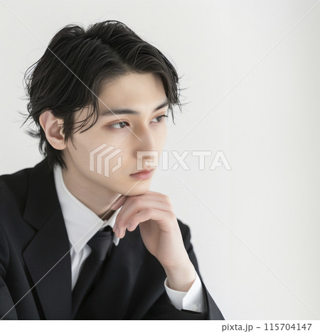 スーツを着た若い日本人男性 115704147