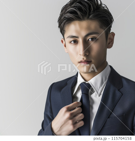 スーツを着た若い日本人男性 115704158