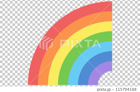 色彩繽紛又簡單的大半彩虹 色彩繽紛又簡單的大半彩虹 115704188