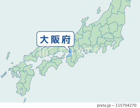 大阪府　大阪　地図 115704270