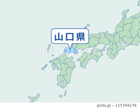 山口県　山口　地図 115704276