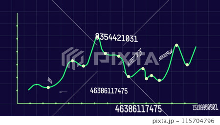 Image of data processing on black background Image of data processing on black background 115704796