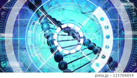 Image of scope scanning over dna strand 115704854