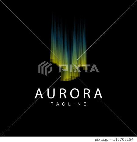 Aurora Logo, Sky Nature Landscape Design, Symbol Vector Illustration Template Aurora Logo, Sky Nature Landscape Design, Symbol Vector Illustration Template 115705184