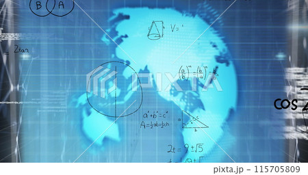 Image of data processing over server room 115705809