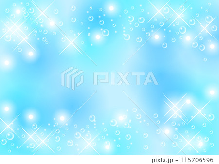 泡、青、キラキラ、イラスト、背景、かわいい 泡、青、キラキラ、イラスト、背景、かわいい 115706596