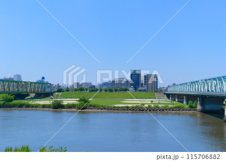 千葉県市川市から見る江戸川区方面2024年6月 115706882