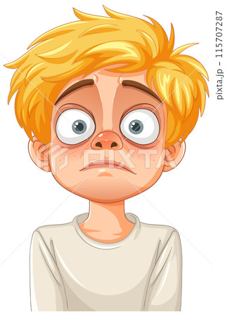 Surprised Boy with Blonde Hair Surprised Boy with Blonde Hair 115707287