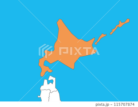 北海道　地図 115707874