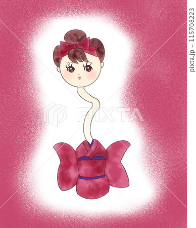 かわいいろくろ首のイラスト かわいいろくろ首のイラスト 115708223