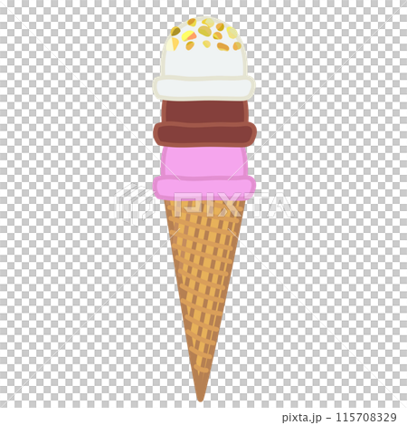Ice cream cone illustration Ice cream cone illustration 115708329