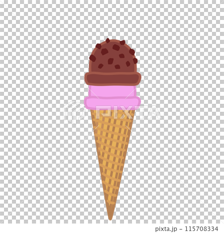Ice cream cone illustration Ice cream cone illustration 115708334