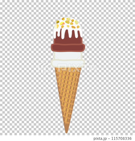 Ice cream cone illustration Ice cream cone illustration 115708336