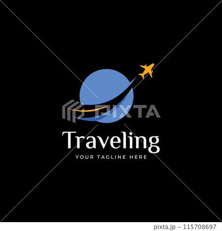 Travel agency logo design and summer vacation with airplanes. The logo can be for corporate businesses and airline ticket agents. Travel agency logo design and summer vacation with airplanes. The logo can be for corporate businesses and airline ticket agents. 115708697