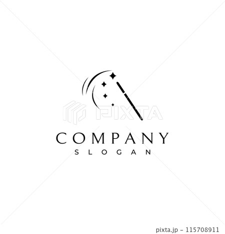 magic wand icon logo vector illustration design template 115708911
