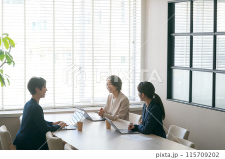 ミーティングする女性達 115709202