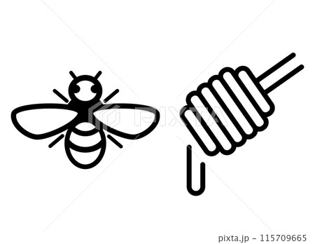 ハニーディッパー　蜜蜂　アイコン 115709665