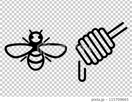 ハニーディッパー　蜜蜂　アイコン 115709665