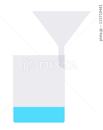 ビーカーと漏斗 115710481