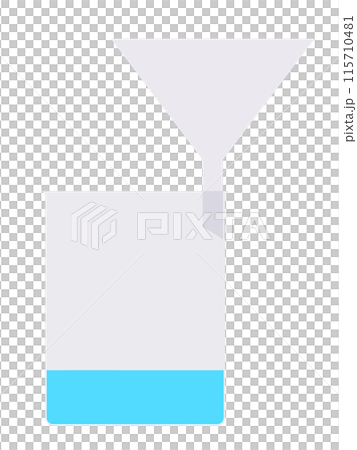 ビーカーと漏斗 115710481