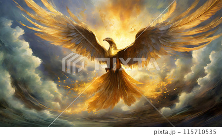 金色の不死鳥,Generative AI AI画像 115710535