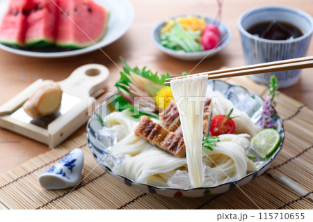 夏の味覚 スタミナ満点 鰻そうめん 夏の味覚 スタミナ満点 鰻そうめん 115710655