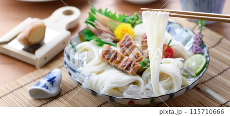 夏の味覚 スタミナ満点 鰻そうめん 夏の味覚 スタミナ満点 鰻そうめん 115710666