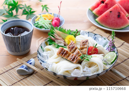 夏の味覚 スタミナ満点 鰻そうめん 夏の味覚 スタミナ満点 鰻そうめん 115710668