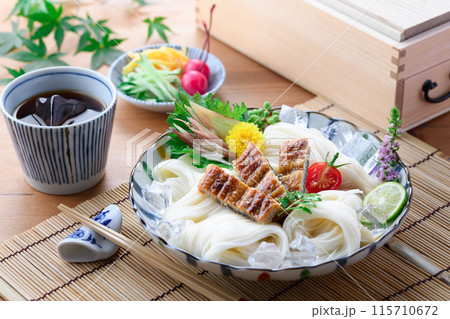 夏の味覚 スタミナ満点 鰻そうめん 115710672