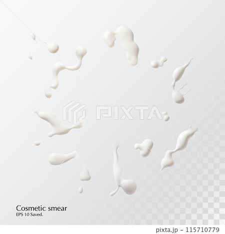 cosmetic smear vector background. Realistic 3d illustration of cosmetic product.   115710779