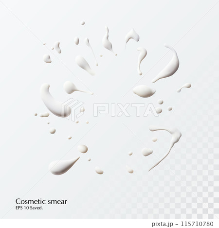 cosmetic smear vector background. Realistic 3d illustration of cosmetic product. cosmetic smear vector background. Realistic 3d illustration of cosmetic product. 115710780