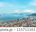 瀬戸内海の見える風景 香川県高松市の街並み 115711101