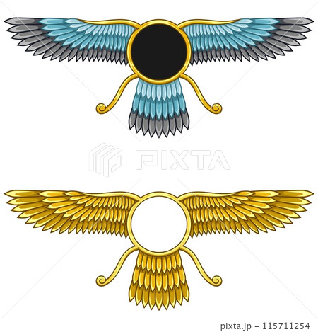 winged solar disk of the Zoroastrian religion 115711254