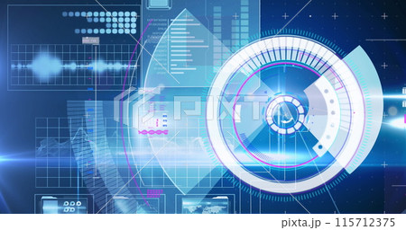 Image of scope scanning and data processing over grid 115712375