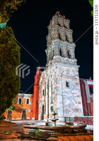 Temple of San Agustin in San Luis Potosi, Mexico at night Temple of San Agustin in San Luis Potosi, Mexico at night 115712836