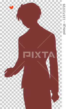 手を差し出す男性の影絵　恋愛 115713726