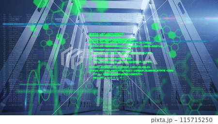 Image of data processing over computer servers 115715250