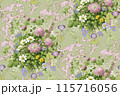 Wildflowers. Victorian seamless floral pattern. Suitable for fabric, wrapping paper and the like 115716056