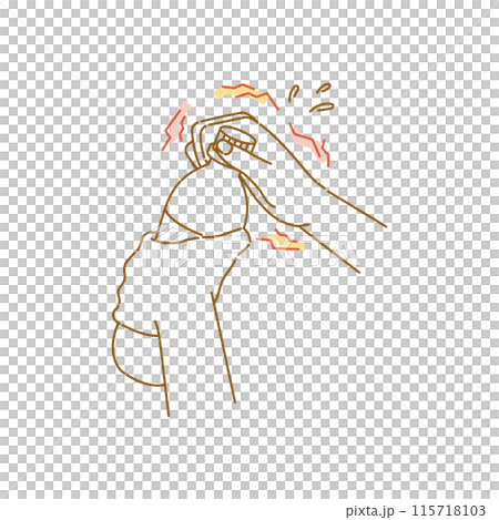 女性の更年期障害:ペットボトルのフタが開けられない・手が痛い 女性の更年期障害:ペットボトルのフタが開けられない・手が痛い 115718103